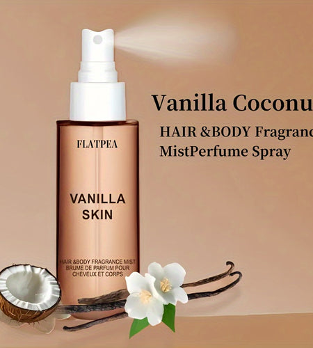 Vanilla Coconut Hair And Body Perfume Spray, Vanilla And Coconut Fragrance, Fresh Fragrance, Very Suitable for Dating And Parties, Alcohol Free Perfume, 1.7oz Perfume,