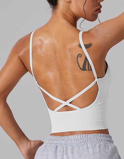 Load image into Gallery viewer, [Comfortable Yoga Top] Comfortable Single-Pack Women Backless Cross Strap Fitness Yoga Tank Top | Wearable Bra Innerwear for Outdoor Casual Sports
