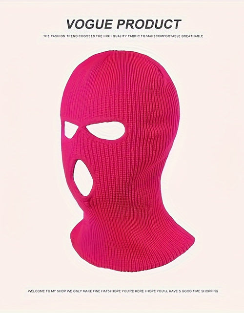 Load image into Gallery viewer, 2pcs Graphic Unisex Thermal 3-Hole Winter Knitted Mask With Full Face Covering For Outdoor
