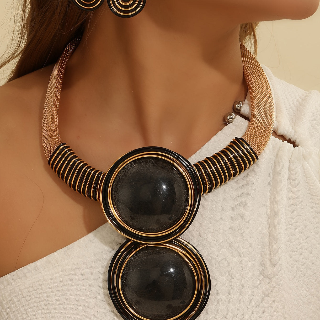 Middle East retro ethnic style necklace and Earrings Bohemian style set in different colors