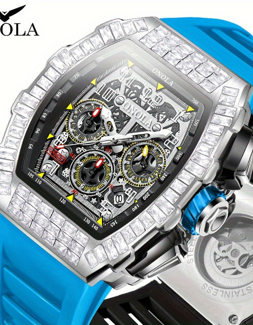 Load image into Gallery viewer, Men Automatic Mechanical Watch, Barrel Shape Hollow Tourbillon, Date Display, High-quality 3ATM Waterproof, Suitable For Casual And Formal Occasions, Daily Wear, Luxurious Sports Watch
