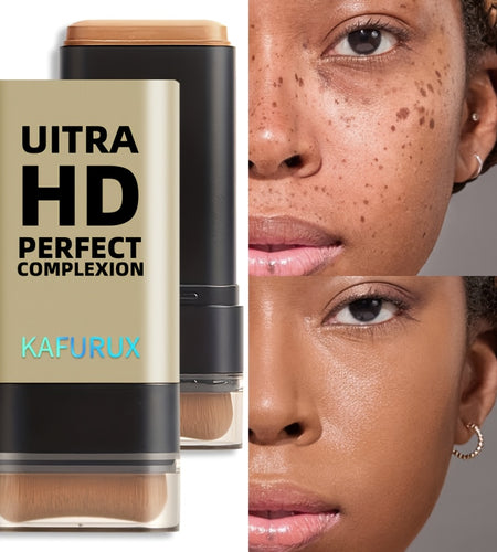 Ultra HD Perfect Complexion Foundation Stick - Natural, Shiny Finish with Brush, Full Coverage Concealer for All Skin Types, Light to Medium Shades, Contouring Essentials |Compact , Foundation |Buildable Coverage