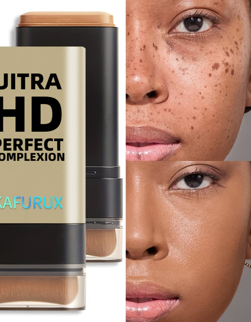 Load image into Gallery viewer, Ultra HD Perfect Complexion Foundation Stick - Natural, Shiny Finish with Brush, Full Coverage Concealer for All Skin Types, Light to Medium Shades, Contouring Essentials |Compact , Foundation |Buildable Coverage
