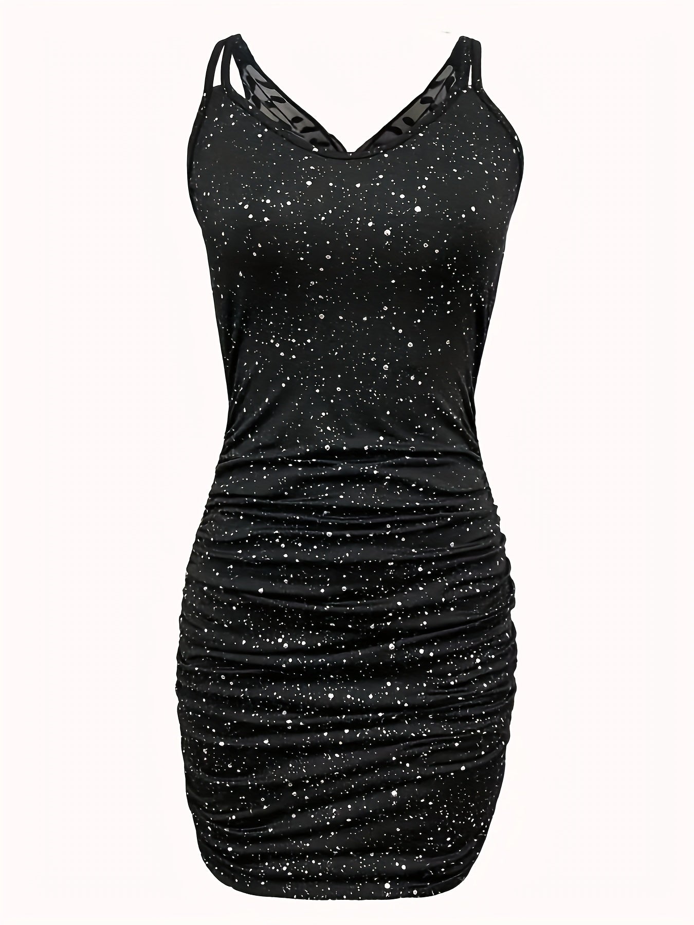 Women Elegant Sleeveless Backless Glitter Butterfly Hollow Out Pattern Dress Fashion Party Midi Long Wrap Dresses