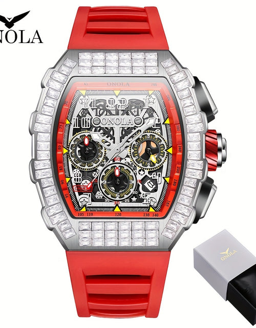 Load image into Gallery viewer, Men Automatic Mechanical Watch, Barrel Shape Hollow Tourbillon, Date Display, High-quality 3ATM Waterproof, Suitable For Casual And Formal Occasions, Daily Wear, Luxurious Sports Watch
