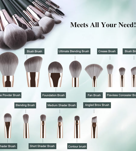 Premium Makeup Brush Set - Soft Synthetic Bristles For Flawless Application, Includes Blush, Foundation, Eye Shadow & More - Perfect For Beginners To Pros, Ideal Travel Companion & Gift