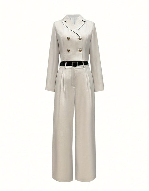Load image into Gallery viewer, Women&#39;s Autumn Fit Turndown Long Sleeve Suit Jacket Loose Pants Suit Set
