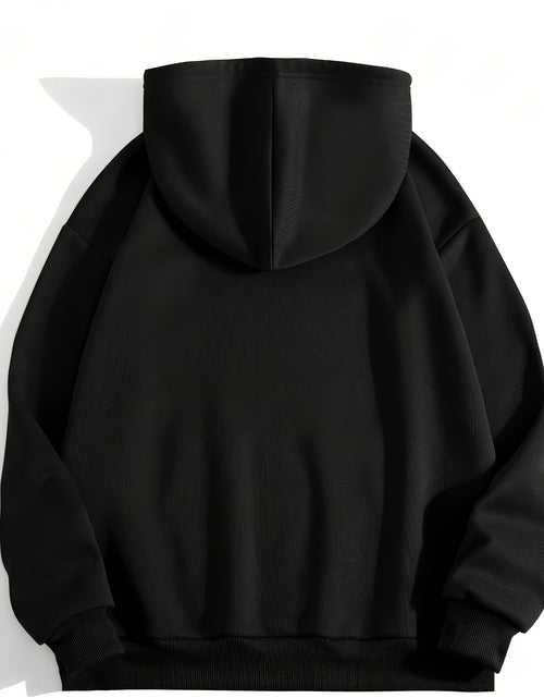 Load image into Gallery viewer, Women&#39;s Black Hoodie with Allegedly Text Print - Soft Fleece-Lined Pullover Sweatshirt, Kangaroo Pocket &amp; Loose Fit for Everyday Winter and Fall Outfits - Machine Washable
