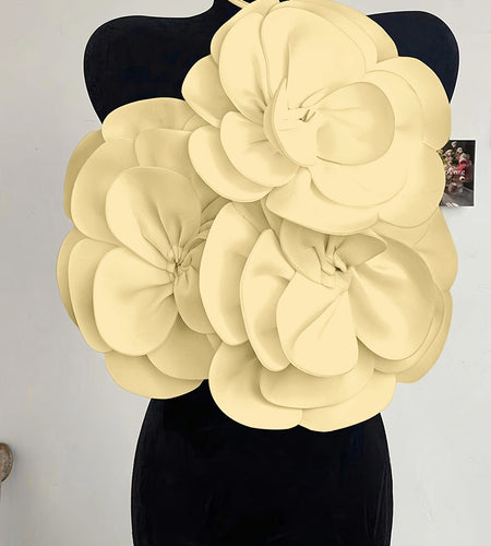 Elegant White Ribbed Knit Halter Top with 3D Floral Design - Backless, Cross Neck, Machine Washable for Women - Spring/Summer/Fall Fashion, Casual Wear | Cross Neckline Top | Nontransparent Material