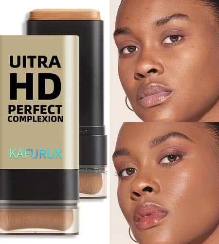 Ultra HD Perfect Complexion Foundation Stick - Natural, Shiny Finish with Brush, Full Coverage Concealer for All Skin Types, Light to Medium Shades, Contouring Essentials |Compact , Foundation |Buildable Coverage