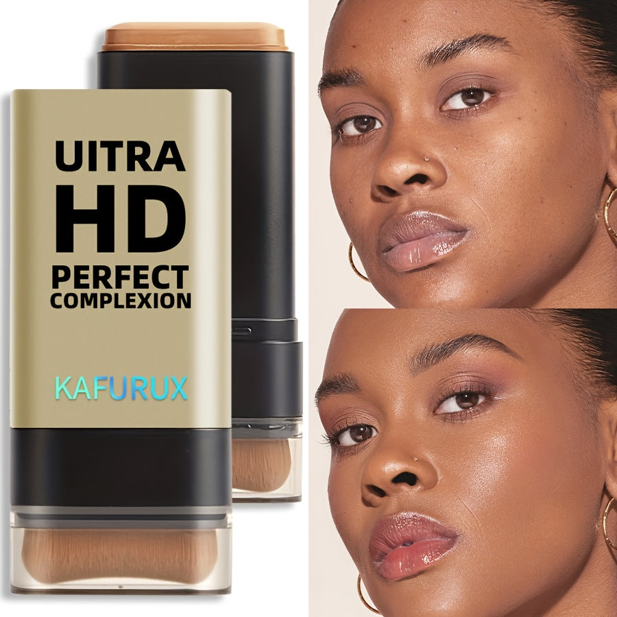 Ultra HD Perfect Complexion Foundation Stick - Natural, Shiny Finish with Brush, Full Coverage Concealer for All Skin Types, Light to Medium Shades, Contouring Essentials |Compact , Foundation |Buildable Coverage