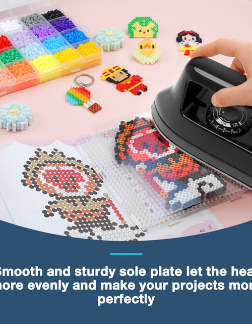 Load image into Gallery viewer, [Portable Mini Iron Heat Press] Mini 1pc Craft Iron Heat Press - 400W Portable Iron with Charging Base - Ideal for DIY T-Shirts, Shoes, Bags &amp; Vinyl Projects

