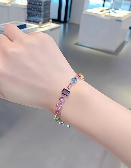 Load image into Gallery viewer, [Cute Synthetic Zirconia Bracelet] Lightweight Copper Base Synthetic Zirconia Elegant Bracelet for Women | Multi-Color
