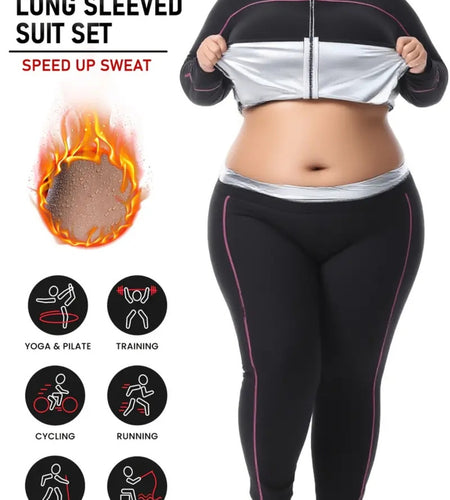 Women plus size sports suit plus size sports jacket plus size sports tights for everyday yoga fitness jogging casual outdoor sports jacket and sweat pants, Gym Clothing, Workout Outfit, Fitness Apparel, Athletic Wear, Comfort
