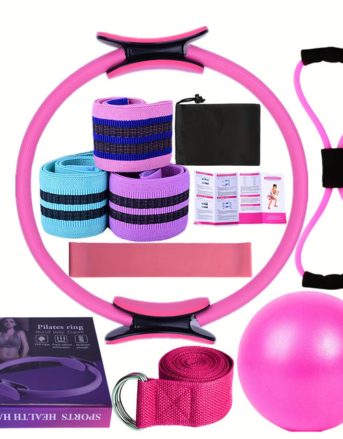Load image into Gallery viewer, 11pcs Yoga Fitness Set, Elastic Band, Latex Hip Band, Latex Resistance Band, Yoga Ball, Stretching Band, for Pilates, Abdominal Band for Hip Exercise, Yoga Ball for Stretching
