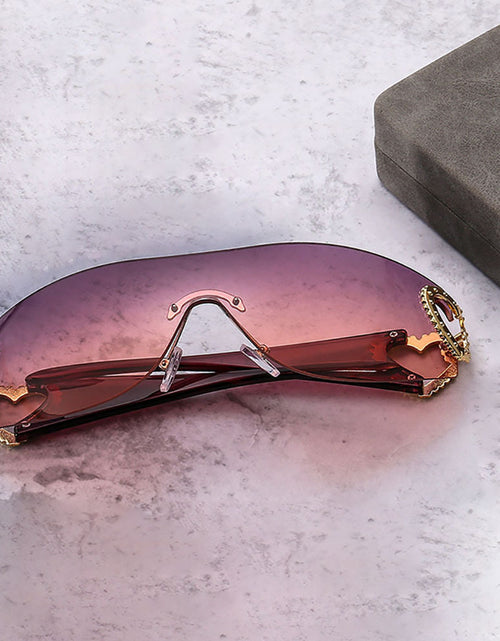 Load image into Gallery viewer, Fashion Glasses Heart Border Decorative Glasses, Gradient Lens, Anti-reflective
