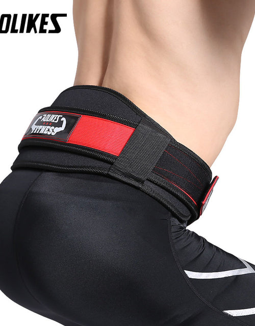 Load image into Gallery viewer, [Heavy Duty Weightlifting Belt]  Adjustable Weightlifting Belt for Men &amp; Women - Pull-On Closure, Breathable Mesh, Ergonomic Design for Squats, Deadlifts, Gym Training - Black/Red/Yellow, Core Support, Sleek Sporty Look
