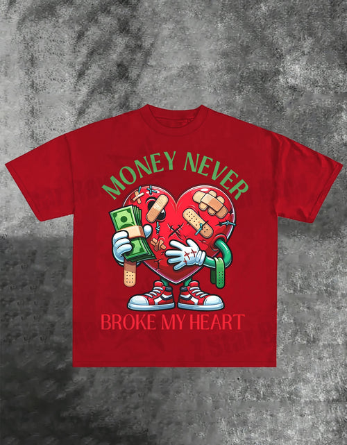 Load image into Gallery viewer, [Cotton T-shirt] Cotton Unisex Loose Style Money Never Broke My Heart, Men&#39;s Round Neck Short-sleeved Casual T-shirt

