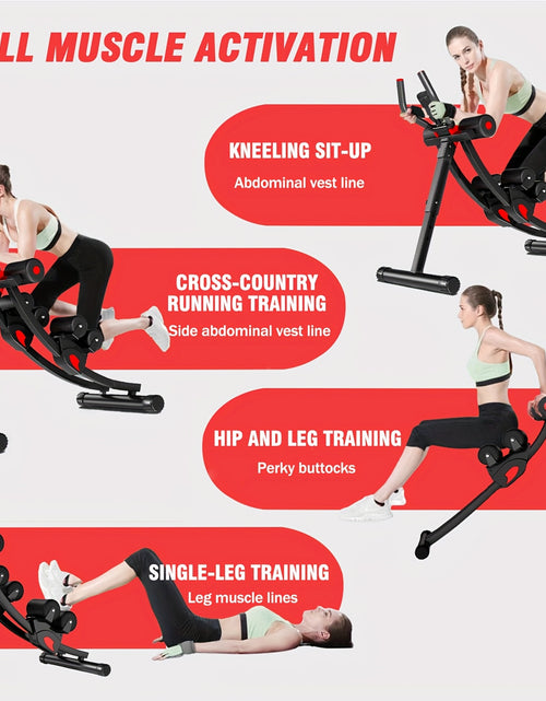 Load image into Gallery viewer, 440 Lbs Ab Workout Weight Capacity Equipment, Ab Machine For Home Gym, Foldable Core &amp; Abdominal Exercise Machine, Adjustable Ab Machine Full Body Workout Exercise Fitness Equipment Adjustable Height With Resistance Bands, Du
