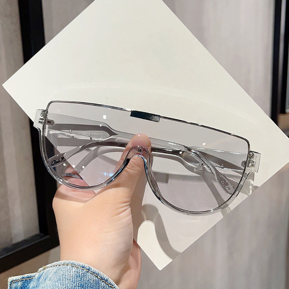 Unisex Fashionable Oversized Semi-Circular Glasses-Anti-Glare Sun Shades