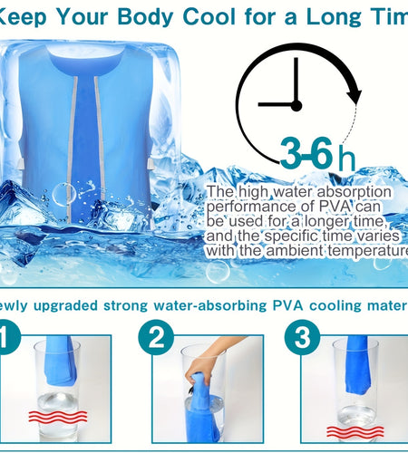 Evaporative Cooling Vest for Men and Women - Stay Ice Cold in Hot Weather with This Body Cooling System