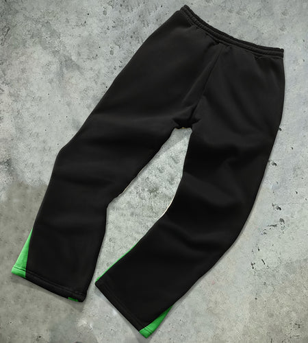 Men's Casual Drawstring Track Pants, Polyester Stretch Fabric, Letter Print, Regular Fit, for Hiking & Outdoor Leisure, All Seasons, Adult Size