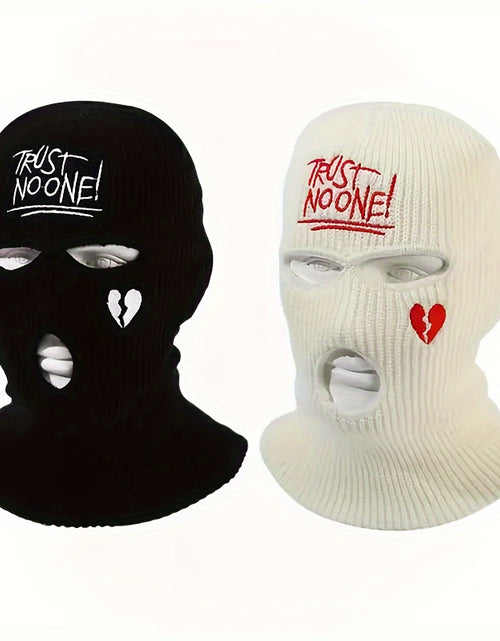 Load image into Gallery viewer, 2pcs Graphic Unisex Thermal 3-Hole Winter Knitted Mask With Full Face Covering For Outdoor
