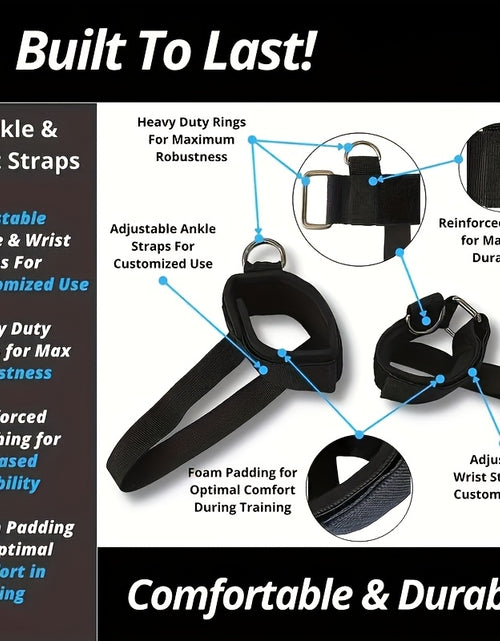 Load image into Gallery viewer, [150 Lb Resistance Belt Kit] 150 Lb Heavy Punch Resistance Belt Kit | 12pcs Resistance Ring, Full Body Workout, Improve Power/Speed/Agility | Boxing, Taekwondo, Indoor Fitness, Leg Training Equipment
