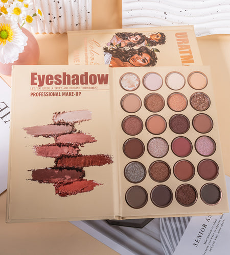 43-Color Book-Style Folding Makeup Palette, Matte Contour Blush Makeup Palette, Pearlescent Fine Glitter Highlighter Powder, Multi-Functional Makeup