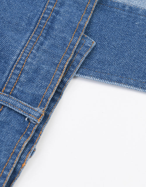 Load image into Gallery viewer, Women's Oversized Denim Patchwork Jacket-like Top - Casual Long Sleeve Crew Neck Blazer with Asymmetrical Collar, Fringe-Free Patchwork Design (No Chest Padding), All-Season Versatile Wear, Hand Washable Jeans-Inspired Blouse
