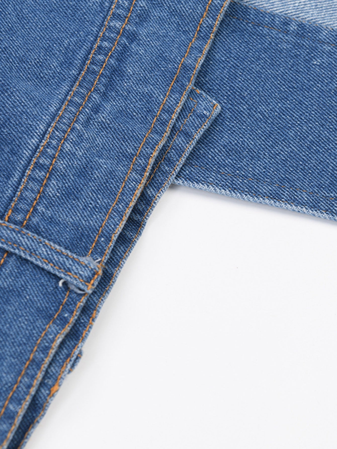 Women's Oversized Denim Patchwork Jacket-like Top - Casual Long Sleeve Crew Neck Blazer with Asymmetrical Collar, Fringe-Free Patchwork Design (No Chest Padding), All-Season Versatile Wear, Hand Washable Jeans-Inspired Blouse