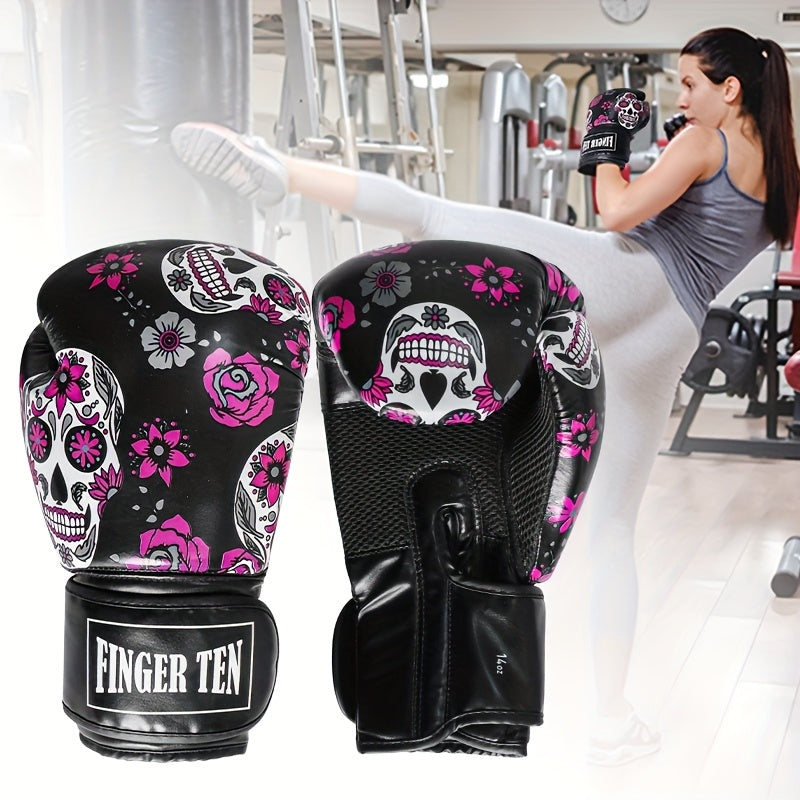 Premium Protective Boxing Gloves For Women 1Pair for Punching Sparring Kickboxing MMA Training, Stylish Comfort Heavy Bag Glove Sizes 10 12 14oz for Women