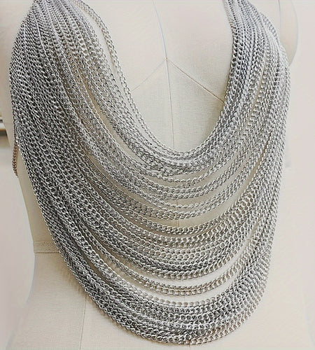 Silvery Body Chain - Y2K Hanging Chain Very Fashionable
