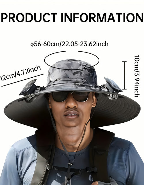 Load image into Gallery viewer, Solar Hat 2 Fans  | New Sun Protection USB Charging Sun Hat with Dual Power Outdoor Hat
