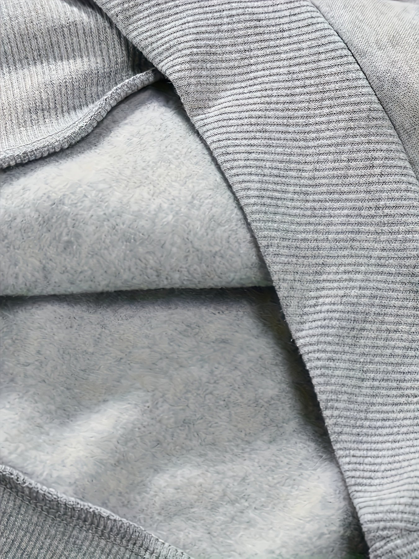 Casual Hoodie And Sweatpants Set - Fleece Lining, Long Sleeves, Printed Design | Machine Washable