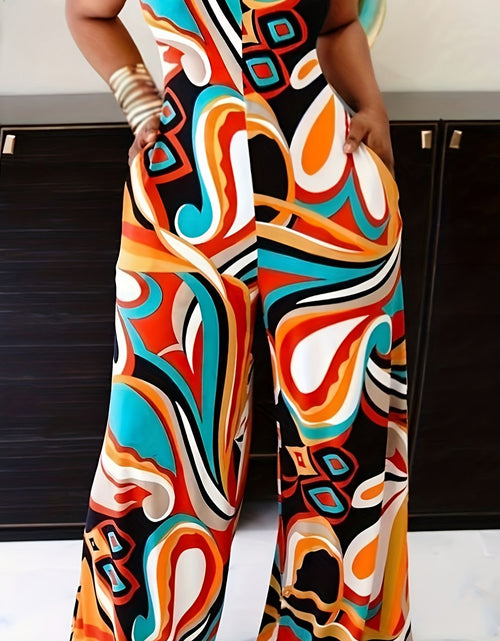 Load image into Gallery viewer, Women Elegant Jumpsuits, Colorful Bandeau Tops, Straight Pants, Sleeveless Loose Trousers
