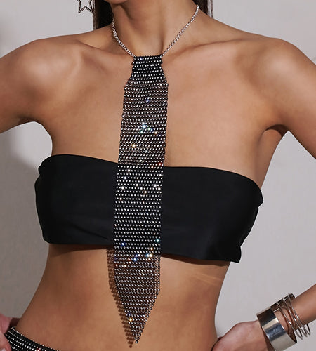 Elegant Sparkling Rhinestone Necktie - Sequin Tie Spice Up Your Outfit