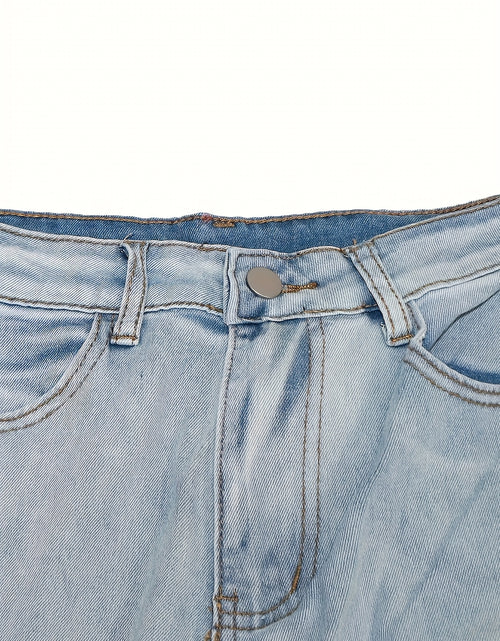 Load image into Gallery viewer, Women&#39;s Casual Wideleg Jeans - Gradient Color Design, Multiple Utility Pockets, Straight-Leg Fit, Machine Washable for Spring/Autumn
