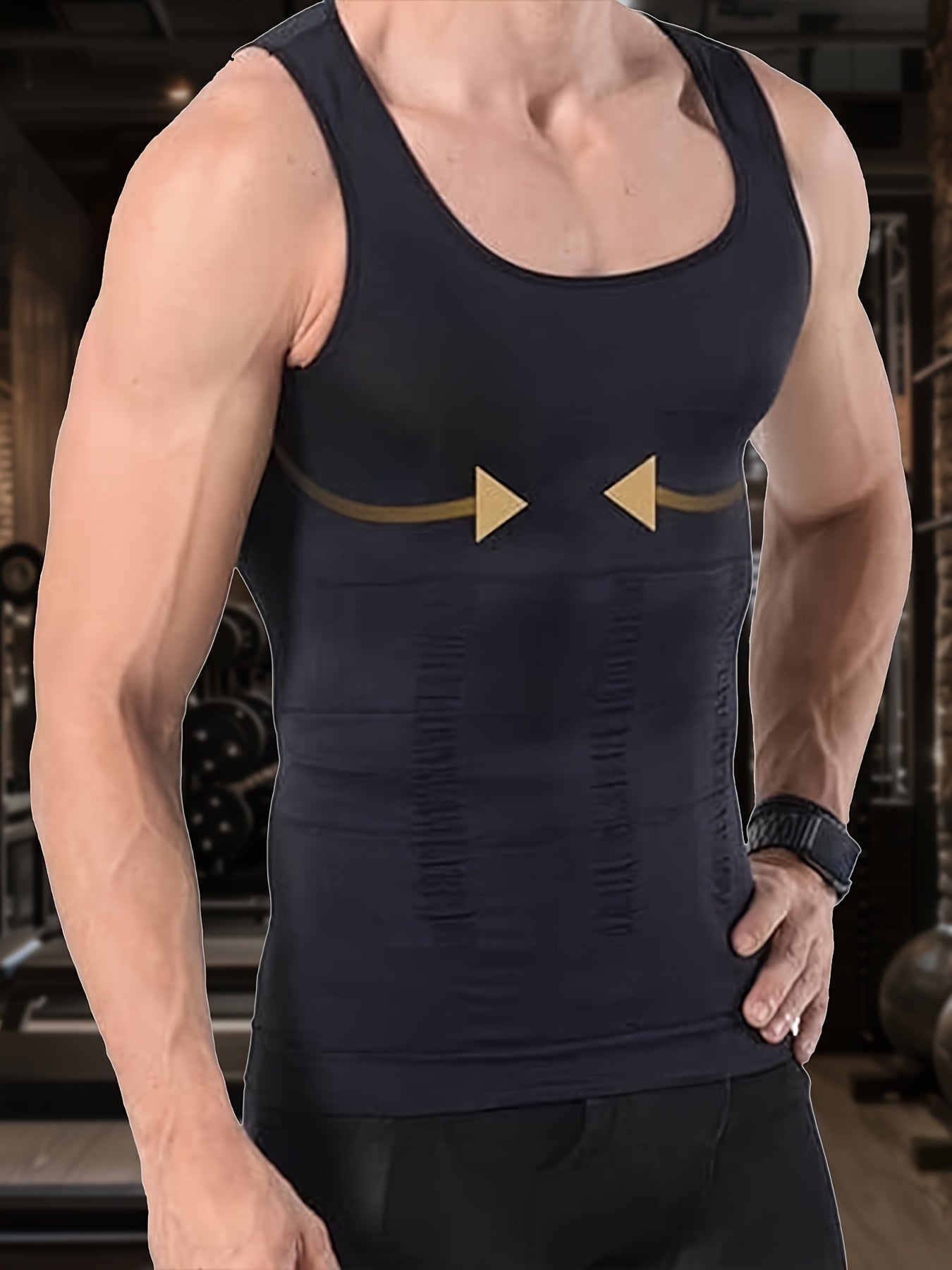 3pcs Compression Shirts For Men | Shapewear Body Shaper Waist Trainer Vest Workout Tank Tops Abdomen Undershirts | All Season Wear