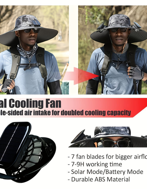 Load image into Gallery viewer, Solar Hat 2 Fans  | New Sun Protection USB Charging Sun Hat with Dual Power Outdoor Hat
