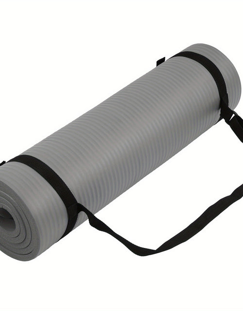 Load image into Gallery viewer, High-quality NBR rubber yoga mat, extra thick and wide, non-slip and durable, ideal for fitness and dance training, comes with a carrying strap, size 183*61*0.8cm/6.0*2.0*0.02 feet, perfect gift for birthdays, Easter, Mother&#39;
