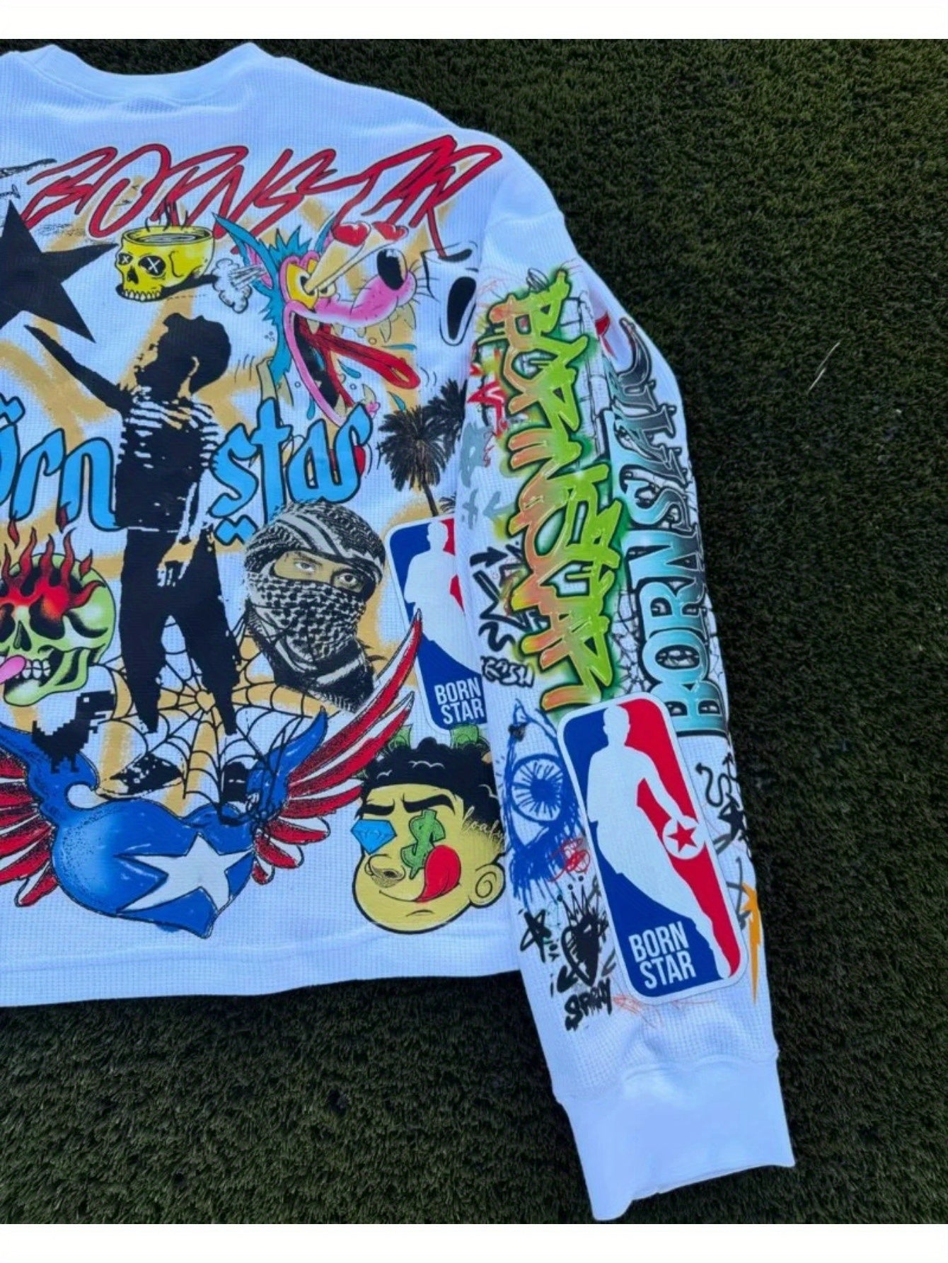 Casual Hip-Hop Inspired High Street Fashion Brand Loose Long-Sleeve Top for Men