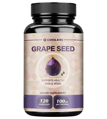 Grape Seed Extract - Supports Heart, Skin Health, Powerful Antioxidant, Anti-aging - 120 Capsules