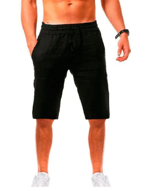 Load image into Gallery viewer, New Men&#39;s Cotton Linen Shorts Pants Male Breathable Solid Color Linen Trousers  S-3XL
