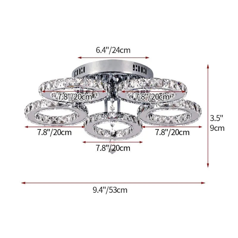 Modern Crystal Led Ceiling Light Nordic Chandelier Living Room Decor Indoor Pandent Lamp Bedroom Fixture Hotel Luxury Luminaire