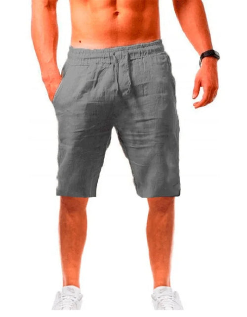 Load image into Gallery viewer, New Men&#39;s Cotton Linen Shorts Pants Male Breathable Solid Color Linen Trousers  S-3XL
