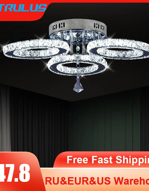 Load image into Gallery viewer, Modern Crystal Led Ceiling Light Nordic Chandelier Living Room Decor Indoor Pandent Lamp Bedroom Fixture Hotel Luxury Luminaire
