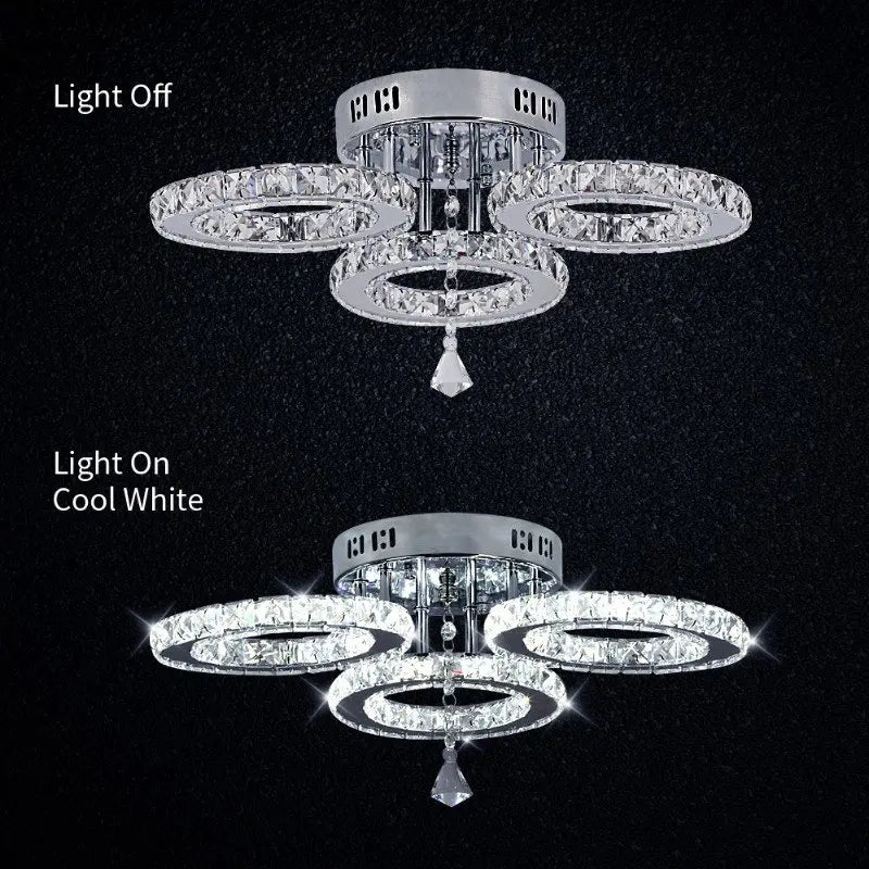 Modern Crystal Led Ceiling Light Nordic Chandelier Living Room Decor Indoor Pandent Lamp Bedroom Fixture Hotel Luxury Luminaire