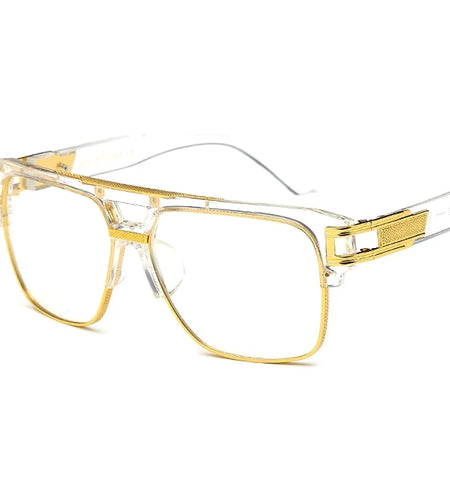 Classic Luxury Men Sunglasses Mirrored Retro Vintage Square Designer Shades