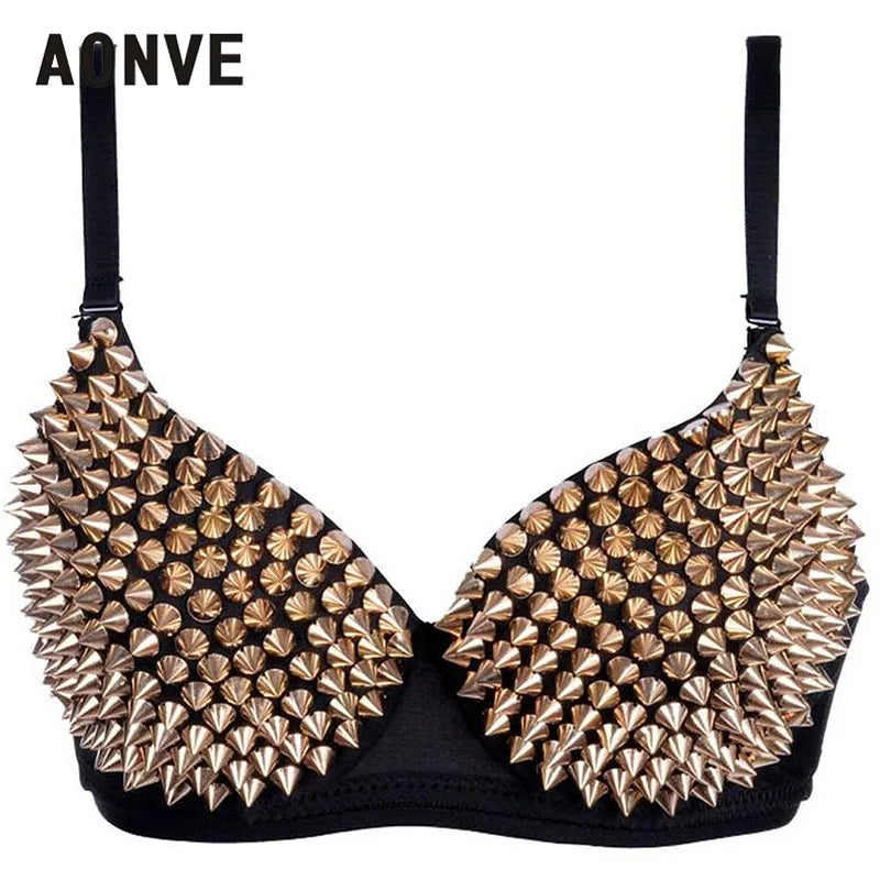 Sexy Lingerie Sexy Women's Rhinestone Cover Bra Top Gold/Silver Plunge Wire Free Bra Fashion Sequined Cover top